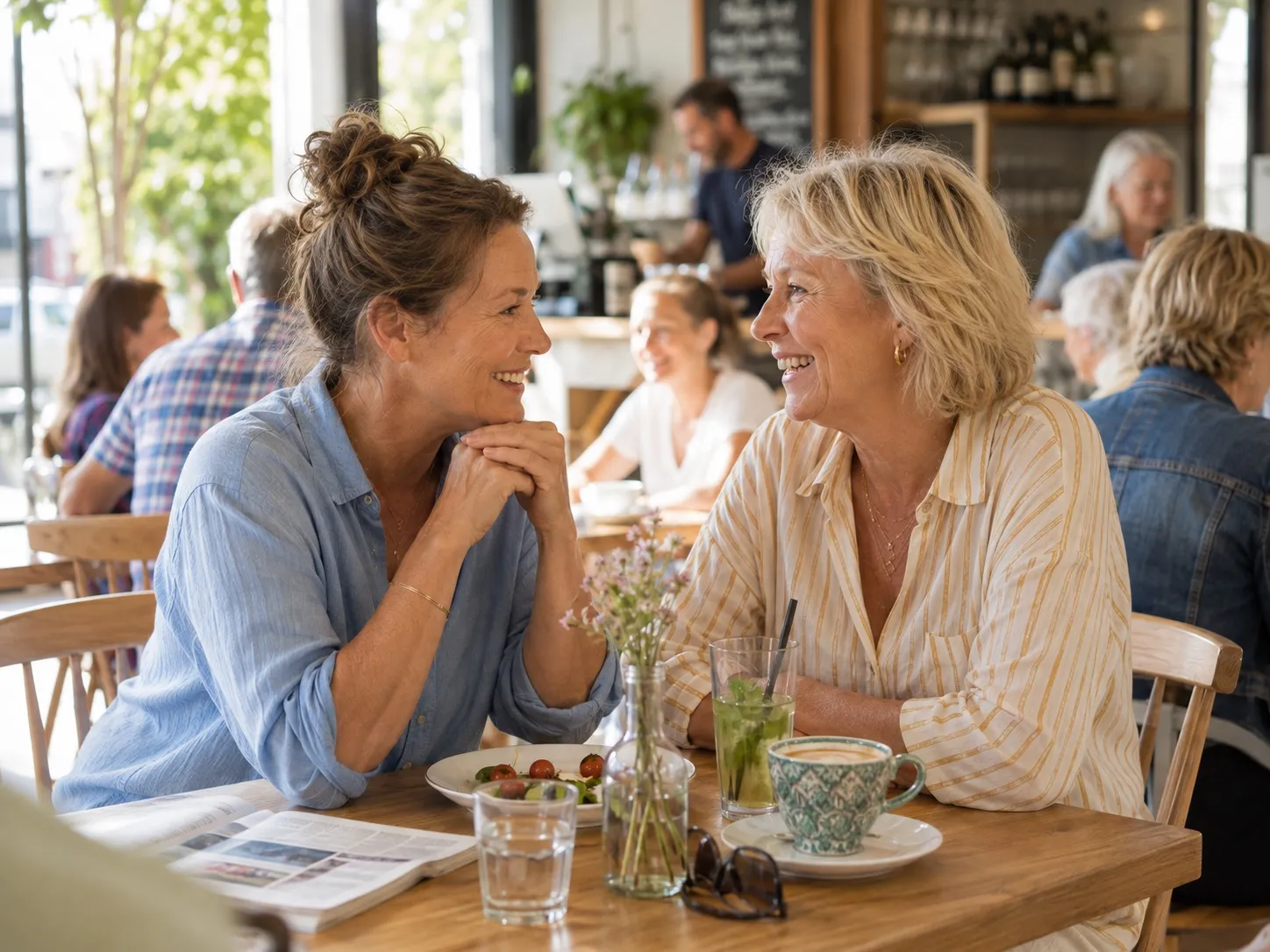 Samen in een café