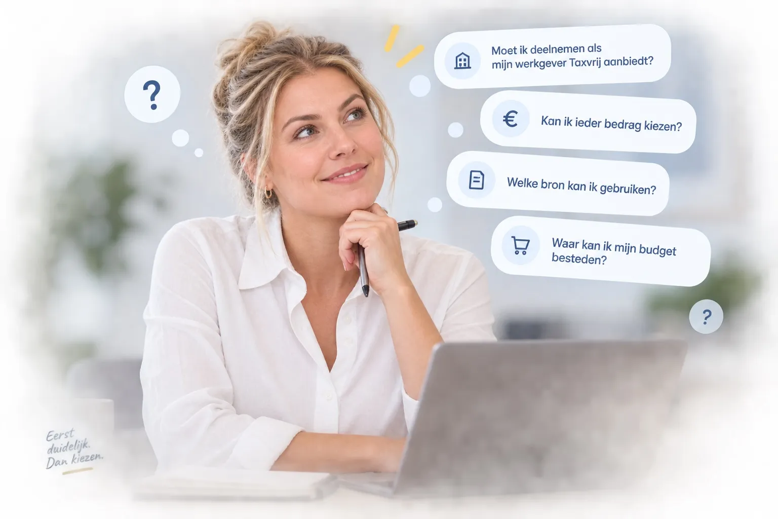 Persoonlijke FAQ-visual met veelgestelde vragen